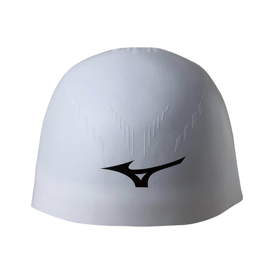 Mizuno GX - SONIC RC PLUS Unisex Silicone Swim Cap (Covers Ears) White N2JWA500 - WAFUU JAPAN