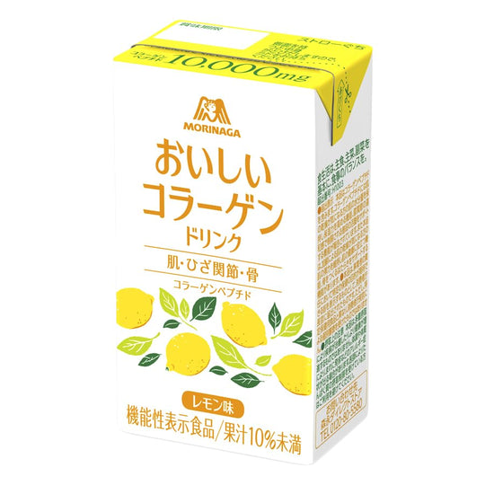 Morinaga Seika Oishii Collagen Drink 125ml 24 bottles Lemon flavor - WAFUU JAPAN