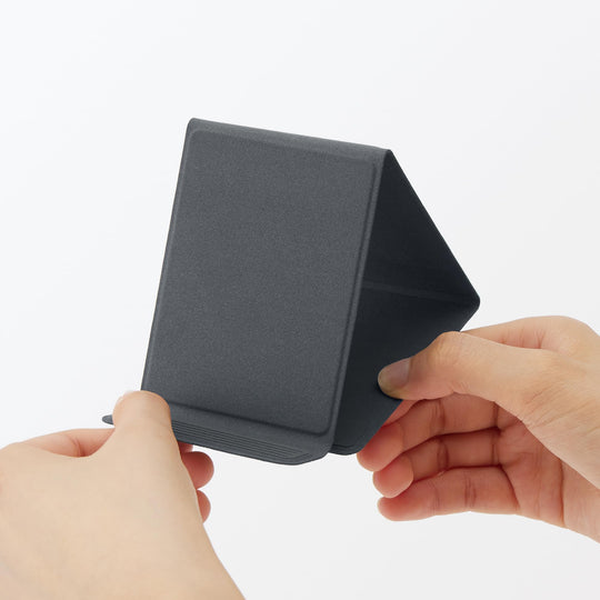 MUJI Foldable Smartphone Stand 72×93×8 mm Dark Gray - WAFUU JAPAN