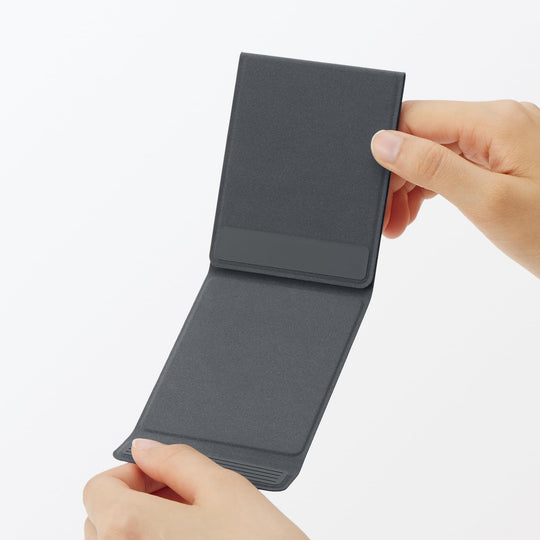 MUJI Foldable Smartphone Stand 72×93×8 mm Dark Gray - WAFUU JAPAN