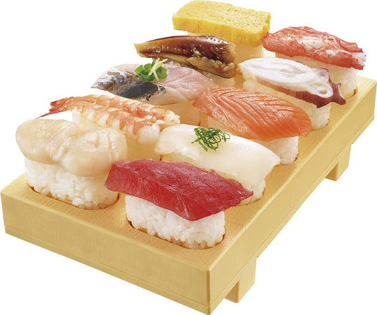 Nagao Sushi Serving Geta Tray "Tobidase Osushi" Double - Embossed Made in Japan - WAFUU JAPAN