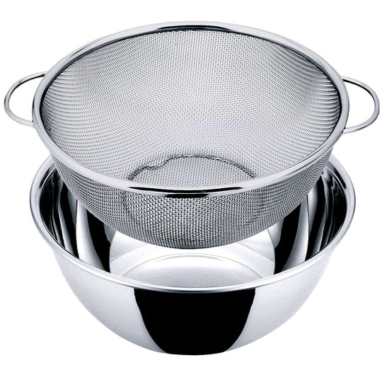 Nagao Tsubame - Sanjo 18 - 8 Stainless Steel Deep Bowl Colander Set 26cm Made in Japan - WAFUU JAPAN