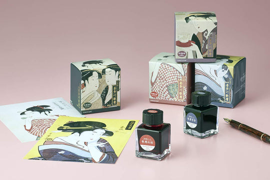 Nakabayashi TACCIA Fountain Pen Ink Ukiyoe Kitagawa Utamaro Plum Purple TFPI - WD42 - 16 - WAFUU JAPAN