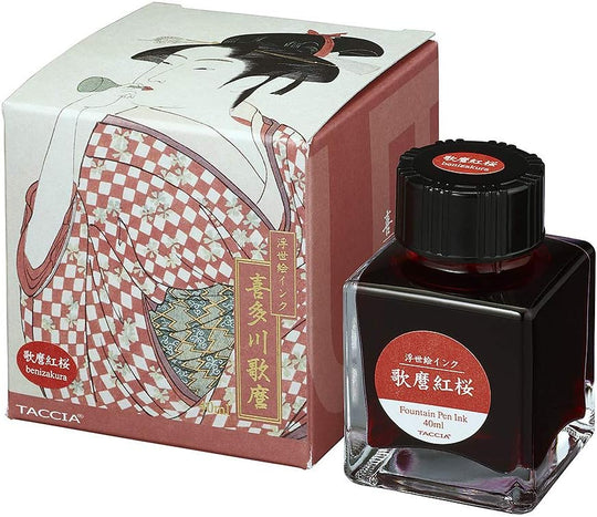 Nakabayashi TACCIA Fountain Pen Ink Ukiyoe Kitagawa Utamaro Plum Purple TFPI - WD42 - 16 - WAFUU JAPAN