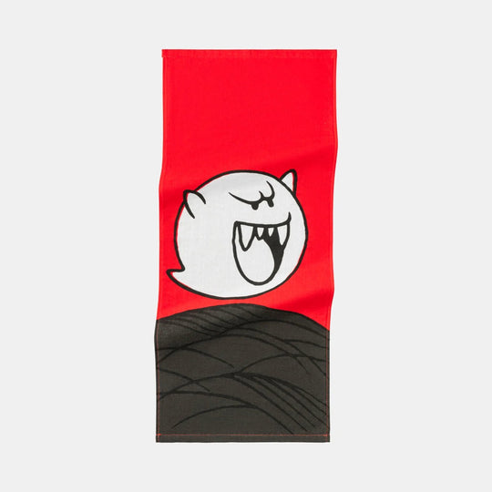 Nintendo Mario Hanafuda Face Towel August Susuki Grass Teresa Design - WAFUU JAPAN