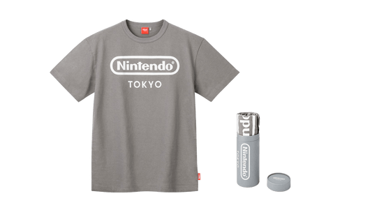 Nintendo Tokyo Logo T-Shirt Gray Shibuya Exclusive - WAFUU JAPAN