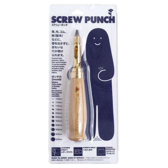 Nonaka Japanese Screw Punch Multipurpose Hole Puncher NS - SP 2 3×13 cm - WAFUU JAPAN