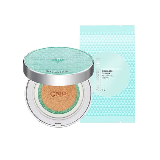 Official CNP CICA Block Cushion #23 Natural Beige (Foundation) 13g + Refill 13g SPF35 PA++ - WAFUU JAPAN