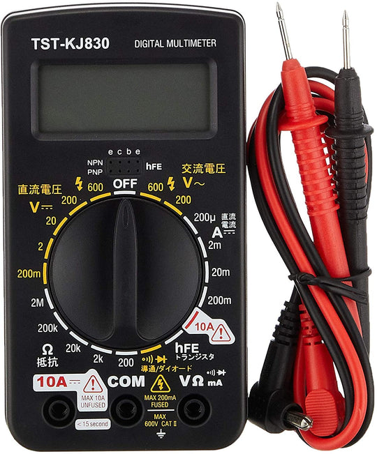 Ohm Electric Digital Tester Popular large rotary switch with transistor check function TST - KJ830 08 - 1288 OHM - WAFUU JAPAN