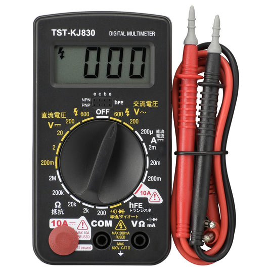 Ohm Electric Digital Tester Popular large rotary switch with transistor check function TST - KJ830 08 - 1288 OHM - WAFUU JAPAN