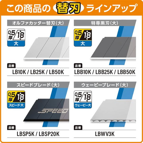 OLFA Hyper L Large Screw - Lock Utility Knife 192B - WAFUU JAPAN