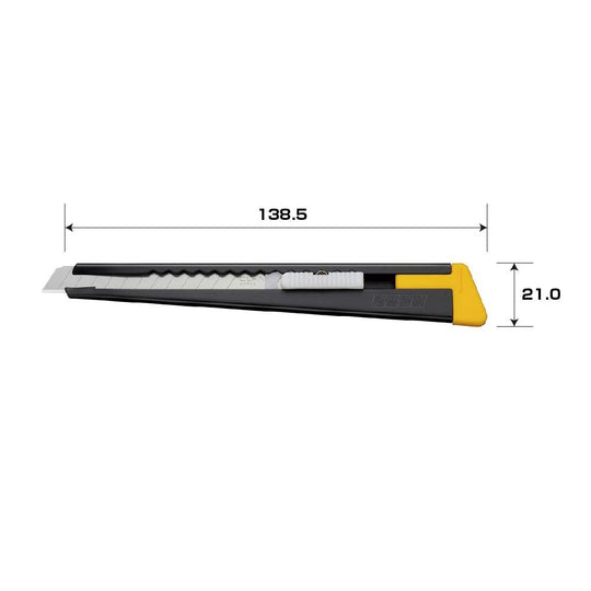 OLFA S - Type Black Retractable Utility Knife with Replaceable Blades - WAFUU JAPAN