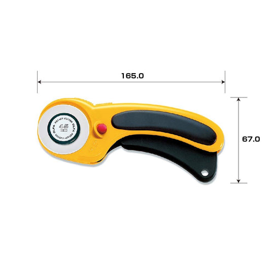 OLFA Safety Rotary Cutter L Type 156B 45mm Blade Ambidextrous - WAFUU JAPAN