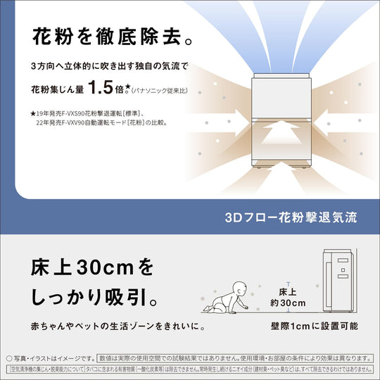 Panasonic Humidifying Air Purifier Nanoe X Black F - VXW70 - K 100V - WAFUU JAPAN