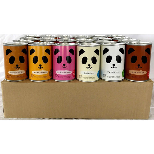 Panda Can Bread Variety Set 6 Types 4 Pieces Each 24 Cans Pack - WAFUU JAPAN