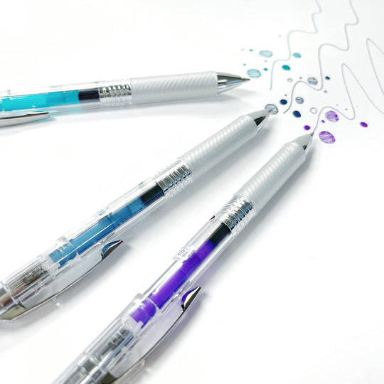 Pentel EnerGel Gel Ink Ball Pen 07mm Clear Barrel BL77TL - 10 10 Colors - WAFUU JAPAN