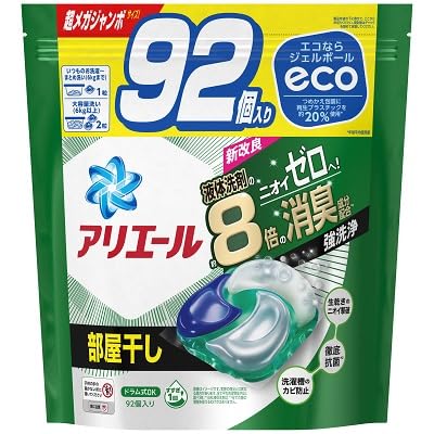 P&G Ariel Gel Ball 4D Room Drying Laundry Detergent Refill 92 Pieces - WAFUU JAPAN