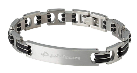 Phiten Bracelet Hard Coat Titanium Bracelet Metax Wide M/L - WAFUU JAPAN