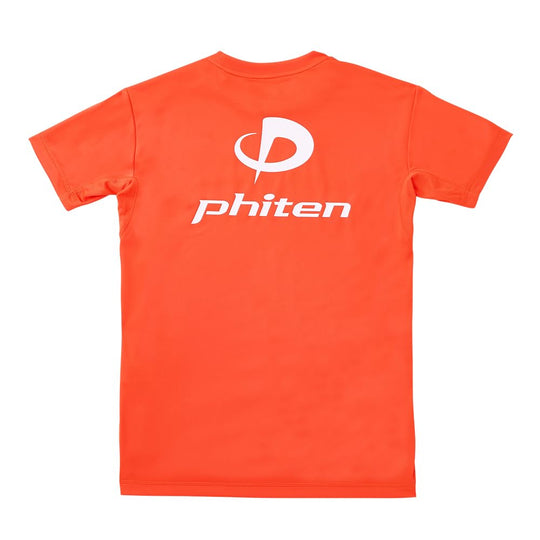 Phiten T-Shirt Raku Shirt Orange White Size - WAFUU JAPAN