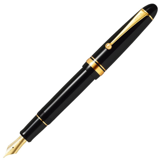 Pilot Custom 742 Black Gold Trim 14K Fine Nib Fountain Pen - WAFUU JAPAN