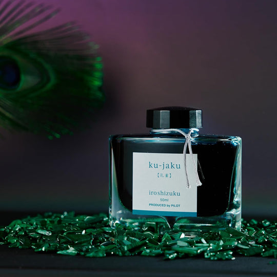 Pilot Fountain Pen Ink 50ml Kujaku Peacock Blue INK50KJ - WAFUU JAPAN