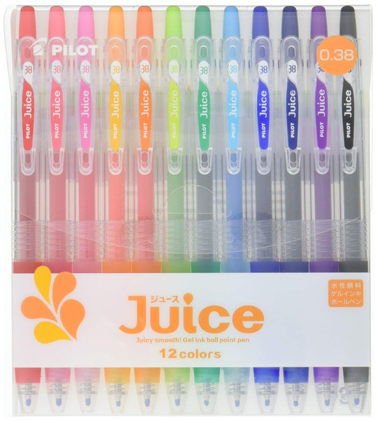 PILOT Juice Gel Ink Ballpoint Pen 0 38mm 12 colors set (LJU120UF - 12C) - WAFUU JAPAN