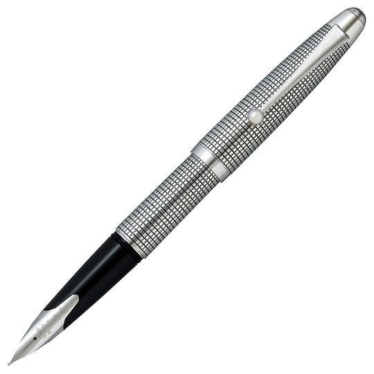 PILOT Silver Grid Fountain Pen Medium Nib FK5MSKOM - WAFUU JAPAN