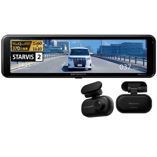 Pioneer Mirror Dash Cam Front Rear 11 Inch IPS Screen VREC - MS700D 32GB - WAFUU JAPAN