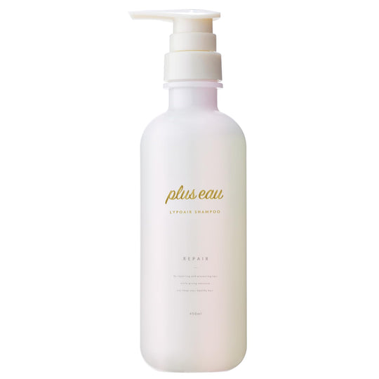 plus eau Ripoa Moisturizing Shampoo (Pump) 450ml — White Floral & Pear - WAFUU JAPAN