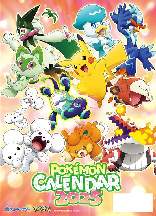 Pokemon 2025 Wall Calendar CL - 007 JAPAN - WAFUU JAPAN