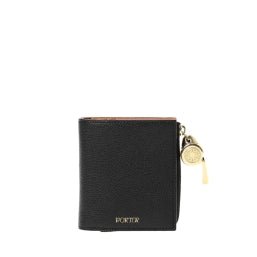 PORTER TONE Leather Bifold Wallet Compact Shrink Cowhide Made in Japan with ACME Whistle - WAFUU JAPAN