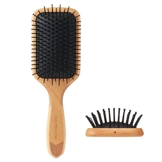 Premium Paddle Hair Brush for Detangling and Styling Smooth Hair - WAFUU JAPAN