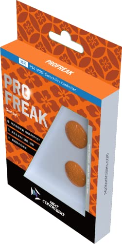 Pro Freek V2 Convex Thumb Caps — Sunset Orange 2 7–6mm Adj PS4/PS5/Switch Pro - WAFUU JAPAN