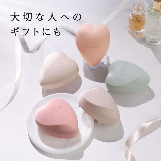 Refa Heart Brush for Scalp – Matte Mocha - WAFUU JAPAN