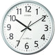 RHYTHM Radio-Controlled Silent Wall Clock  Silver  36 cm