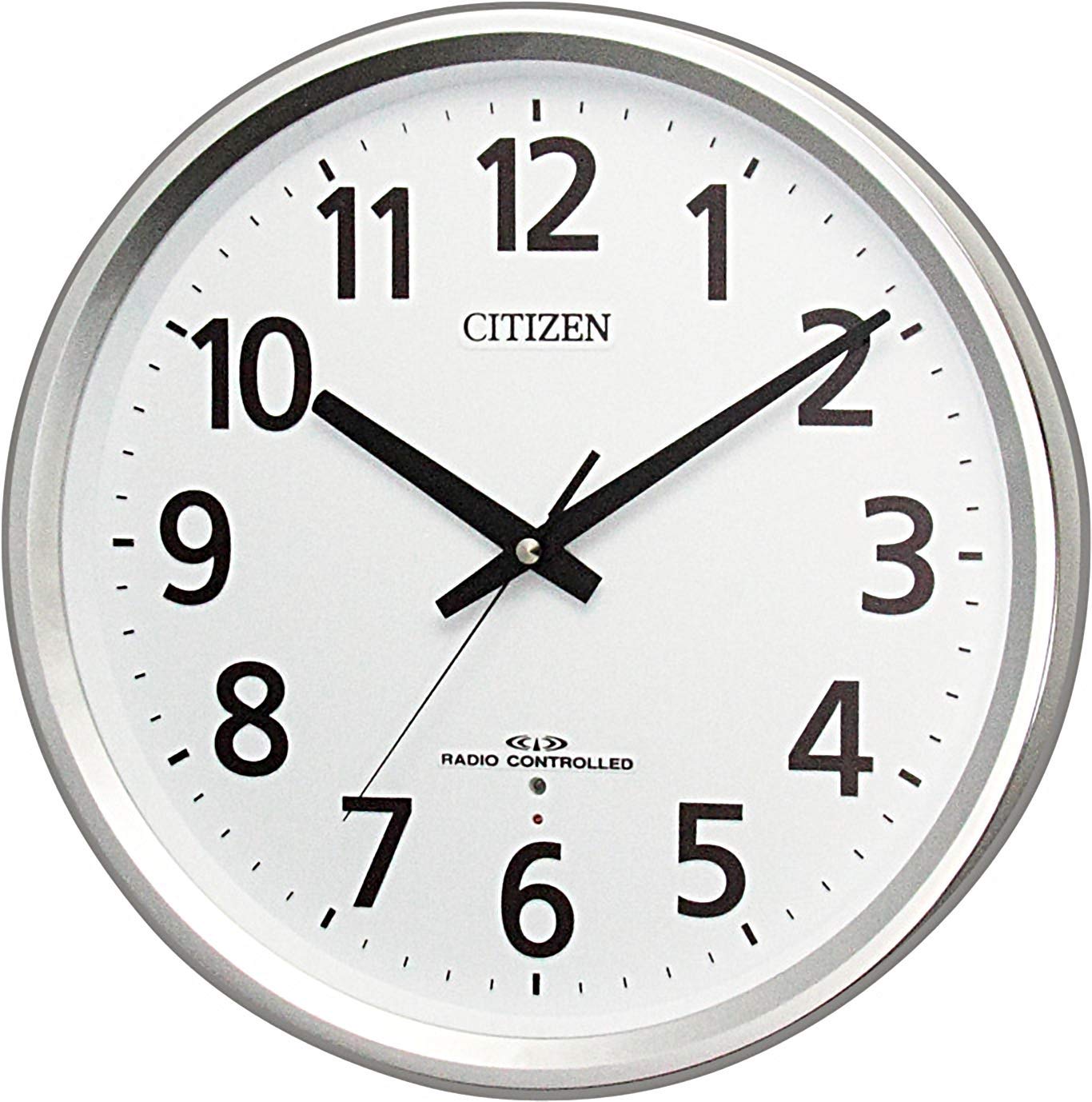 RHYTHM Wall clock electric wave clock silver CITIZEN 8MY475-019