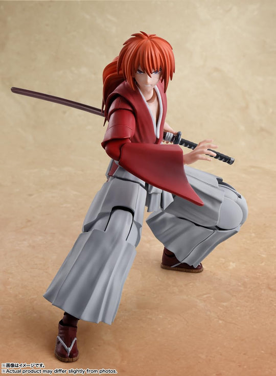 S H Figuarts Rurouni Kenshin Himura Kenshin Articulated Figure 135mm PVC & ABS - WAFUU JAPAN