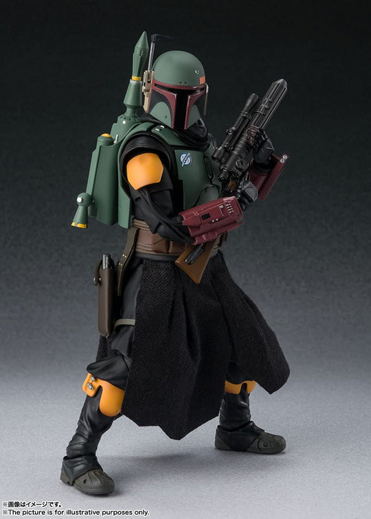 S H Figuarts Star Wars The Mandalorian (STAR WARS:The Mandalorian) Boba Fett Painted 155mm ABS&PVC & Cloth Posable Figure - WAFUU JAPAN