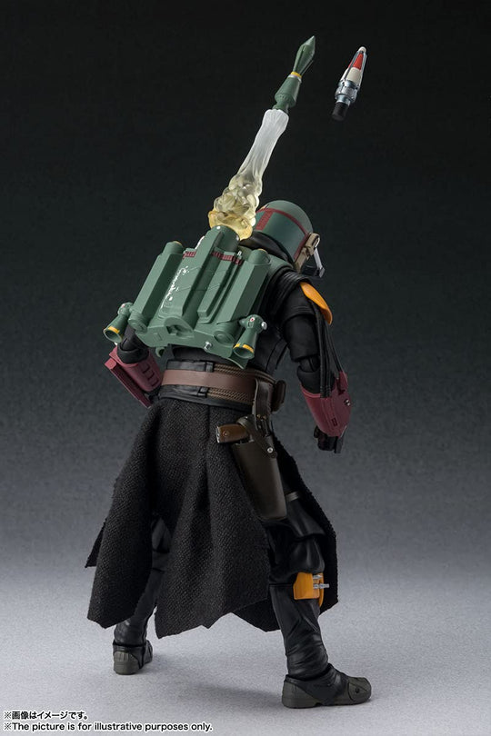 S H Figuarts Star Wars The Mandalorian (STAR WARS:The Mandalorian) Boba Fett Painted 155mm ABS&PVC & Cloth Posable Figure - WAFUU JAPAN