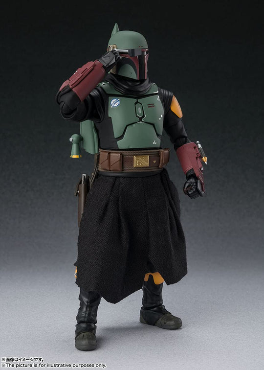 S H Figuarts Star Wars The Mandalorian (STAR WARS:The Mandalorian) Boba Fett Painted 155mm ABS&PVC & Cloth Posable Figure - WAFUU JAPAN