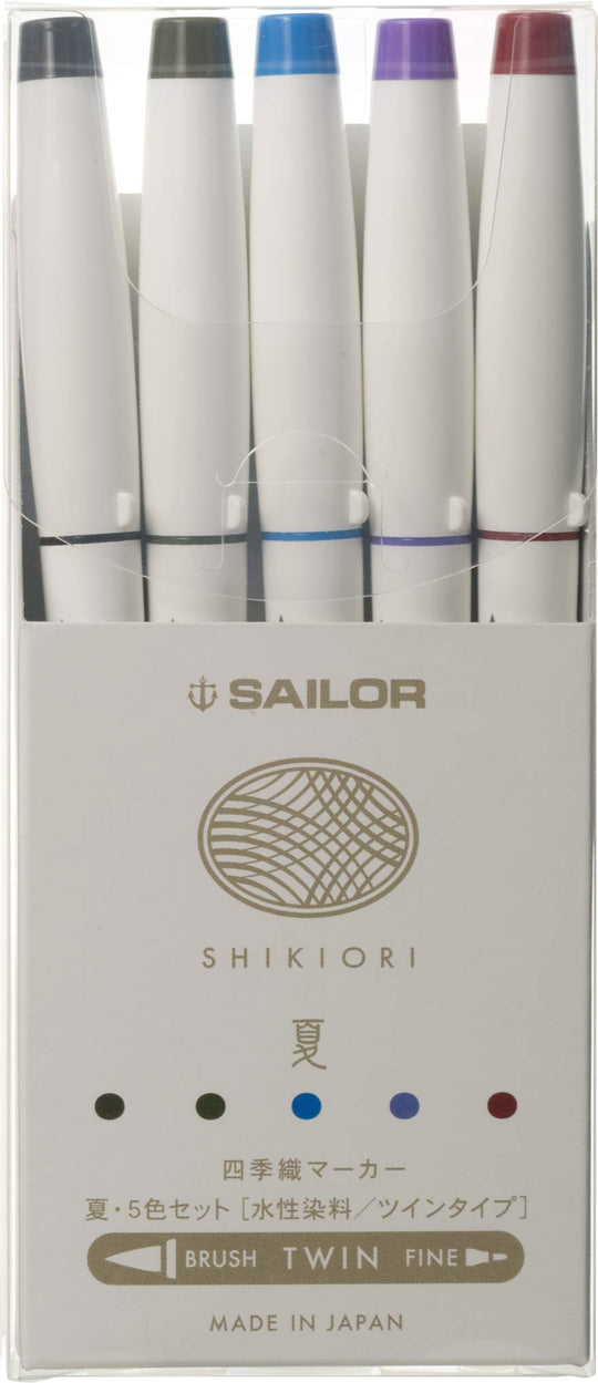 Sailor fountain pen water - based pen Shikiori marker summer 5 color set 25 - 5101 - 002 - WAFUU JAPAN