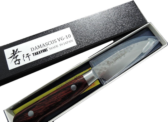 Sakai Takayuki Hammered Damascus 33 Layer Petty Knife 80 mm - WAFUU JAPAN