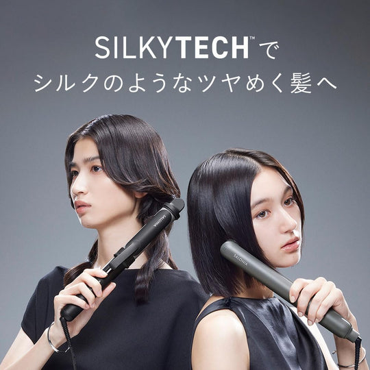 SALONIA Smooth Shine Curl Hair Iron 32mm Black SAL23106BK - WAFUU JAPAN