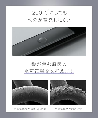 SALONIA Smooth Shine Straight Hair Iron 24mm Black SAL23105BK AC100-240V - WAFUU JAPAN