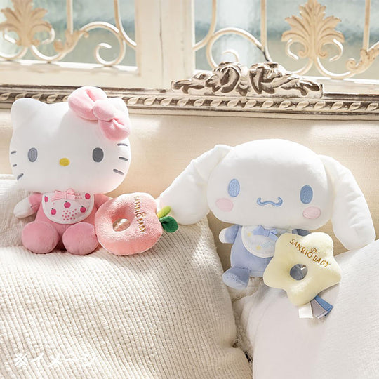 Sanrio Baby Cinnamoroll Washable Plush & Rattle Set - WAFUU JAPAN
