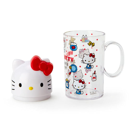 SANRIO Hello Kitty Toothbrush Set with Cup 173673 - WAFUU JAPAN