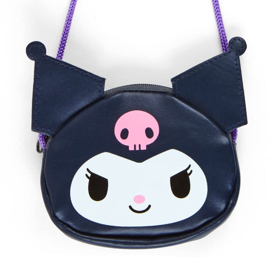 Sanrio Kuromi Coin Case with Rope Pass Holder Character Accessory 13 4x3x11cm - WAFUU JAPAN