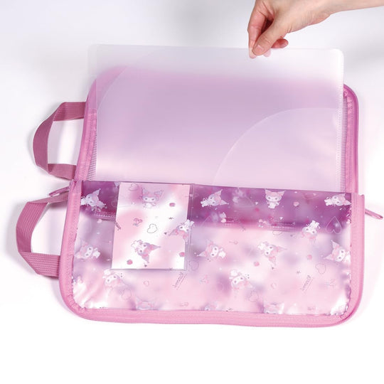 Sanrio Kuromi Divided School Document Pouch for Homework ZRF1 - A - WAFUU JAPAN