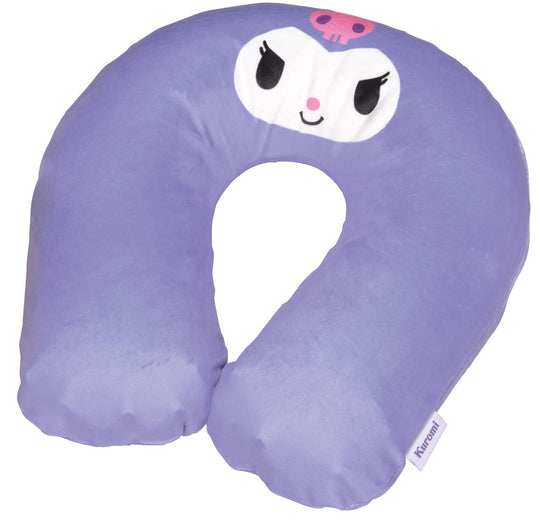 Sanrio Kuromi Inflatable Neck Pillow with Pouch - WAFUU JAPAN