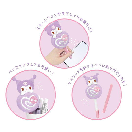 Sanrio Kuromi Plush Stylus Pen approx 176×95×40 mm - WAFUU JAPAN